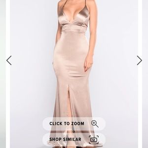 Decadance Satin Dress Champagne
